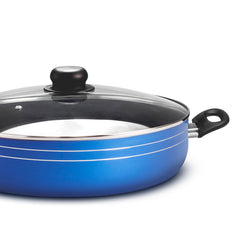Arrocera Azul de 34 cm con antiadherente interior
