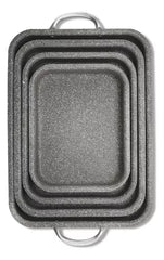 Set De Moldes Y Rosticero Lamex Con Antiadherente Stone 360°