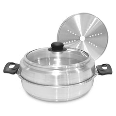 Horno Mágico Lamex con Tapa de Vidrio y Disco Vaporizador