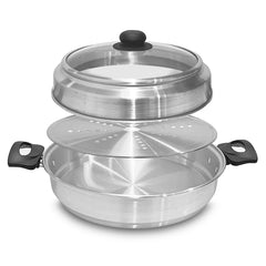 Horno Mágico Lamex con Tapa de Vidrio y Disco Vaporizador