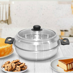 Horno Mágico Lamex con Tapa de Vidrio y Disco Vaporizador