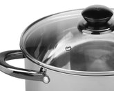 Olla De Acero Inoxidable Gunmetal Lamex De 24 Cm