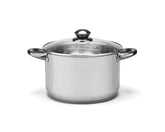 Olla De Acero Inoxidable Gunmetal Lamex De 24 Cm