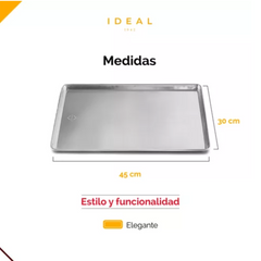 Pack of 5 aluminum baking trays - 30 x 45 cm