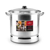 Lamex Aluminum Steamer Triple Strong 30 Liters with Lid