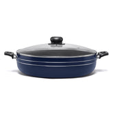 Arrocera Azul de 34 cm con antiadherente interior