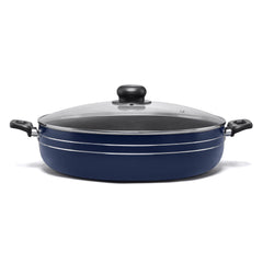 Arrocera Azul de 34 cm con antiadherente interior