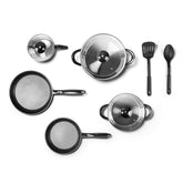 Batería Gunmetal 10 piezas de Acero Inoxidable