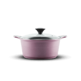 Olla CINCO By Lamex 24 Cm Morada De Aluminio Fundido