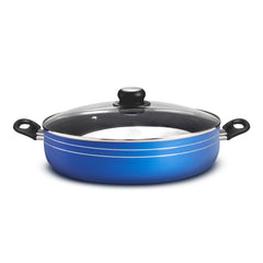 Arrocera Azul de 34 cm con antiadherente interior