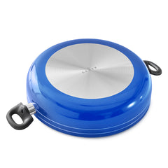 Arrocera Azul de 34 cm con antiadherente interior