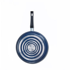 Blue Deep Frying Pan Set 18-24-28 cm with non-stick coating
