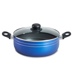 Cacerola Azul de 28 cm con antiadherente interior