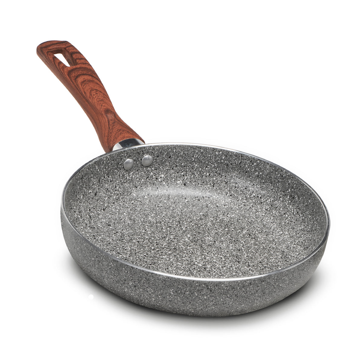 Juego de Sartenes Stone 360° de 18-24-28 cm con mangos tipo madera