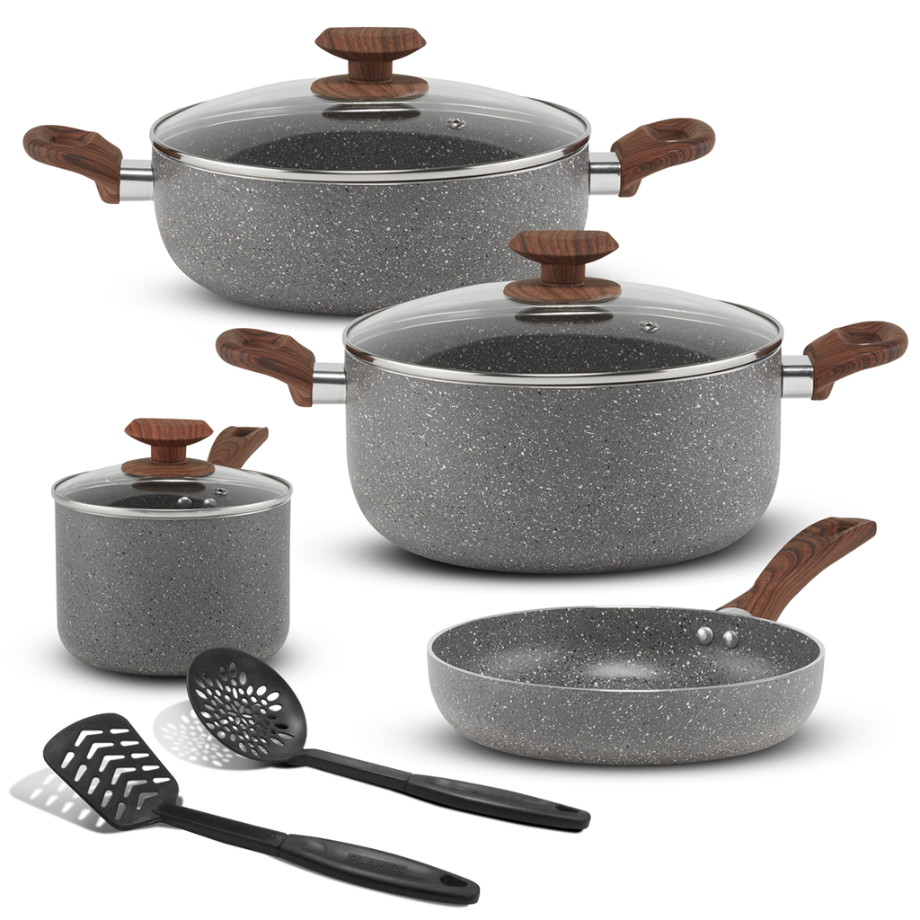 Ruby Red 7-piece non-stick cookware set