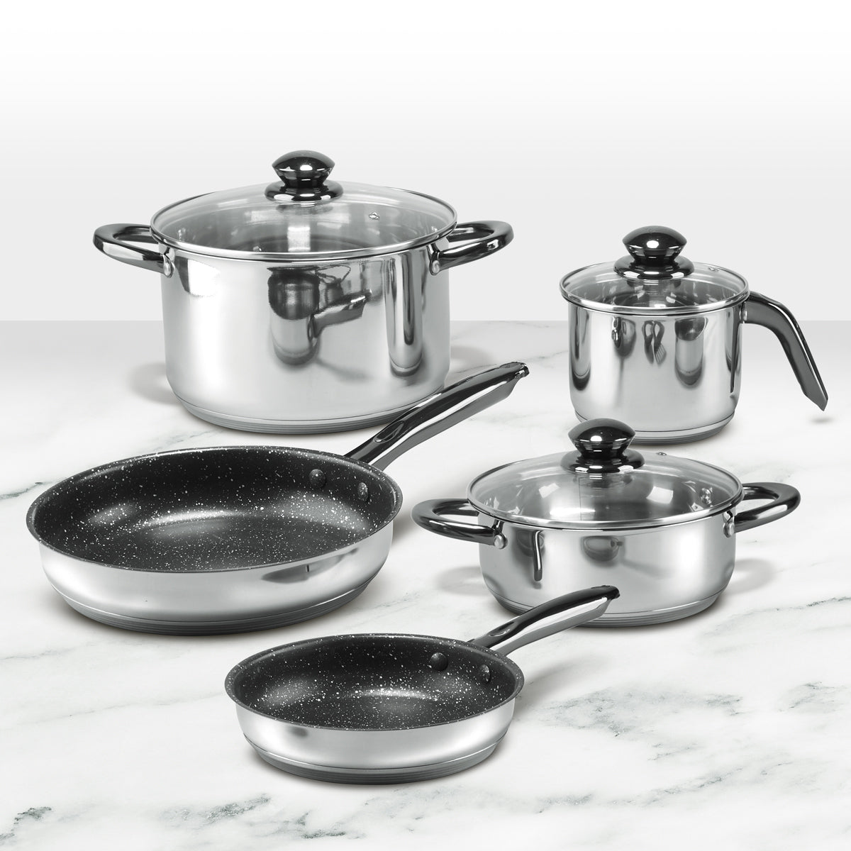 Gunmetal 10-piece Stainless Steel Battery