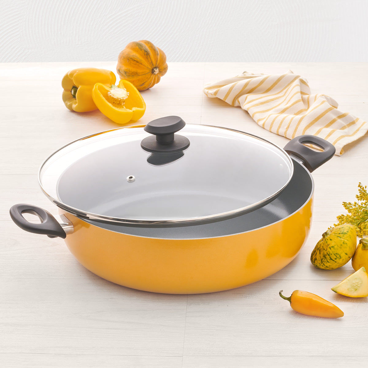 Arrocera 34 cm Lamex Cerámica 2.5 Mm Amarilla