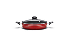 28cm Red Rice Cooker with Non-Stick Interior