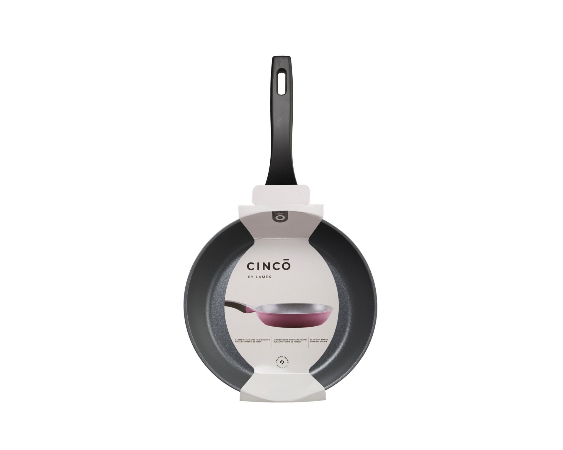 CINCO By Lamex 24 cm Purple Cast Aluminum Frying Pan