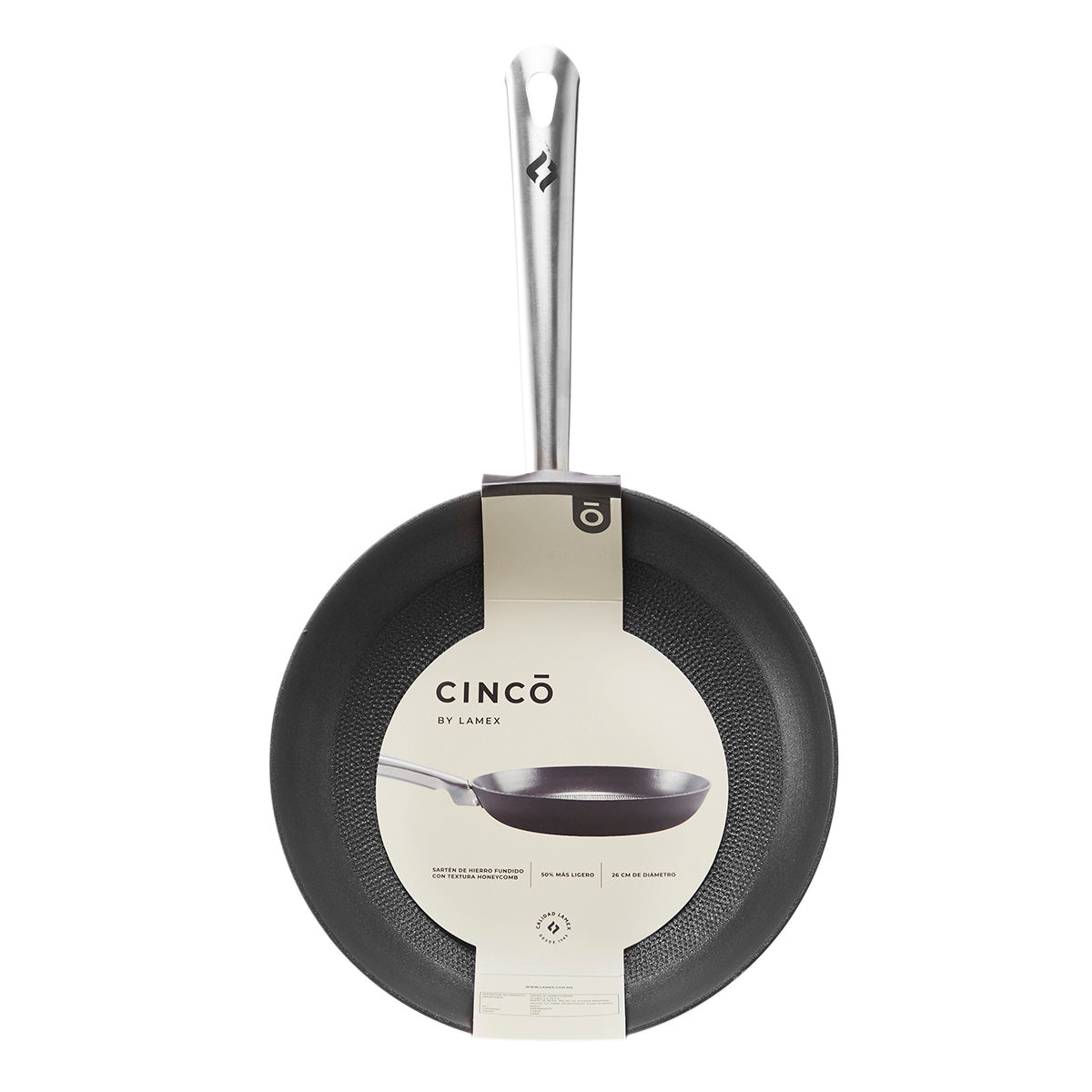 CINCO By Lamex 26 cm Cast Iron Frying Pan