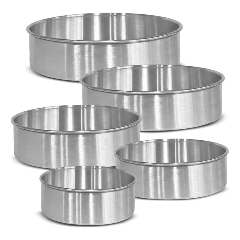 Pack De 5 Moldes Pasteleros IDEAL De Aluminio Para Hornear