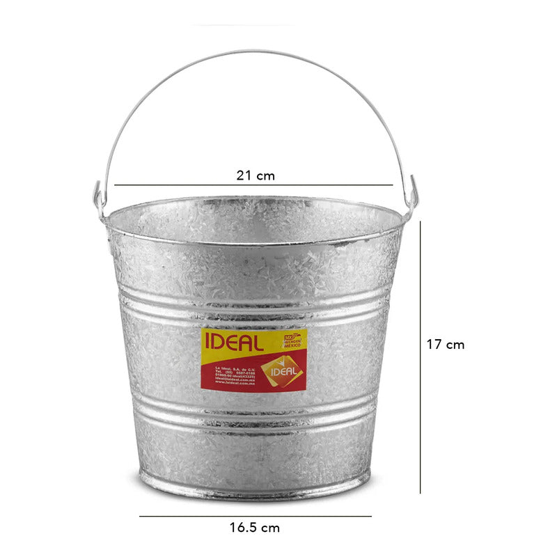 Cubeta Ideal De Lámina Galvanizada  #6 (4.5 Litros)