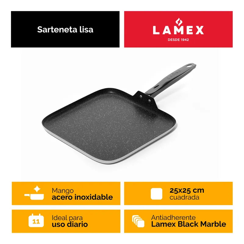 Sarteneta Lisa Gunmetal Lamex 25x25 Cm De Aluminio
