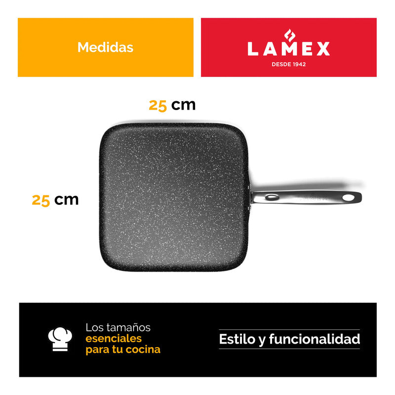 Sarteneta Lisa Gunmetal Lamex 25x25 Cm De Aluminio