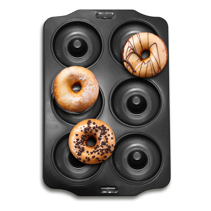 Molde Para Hornear Donas IDEAL De 6 Cavidades Negro