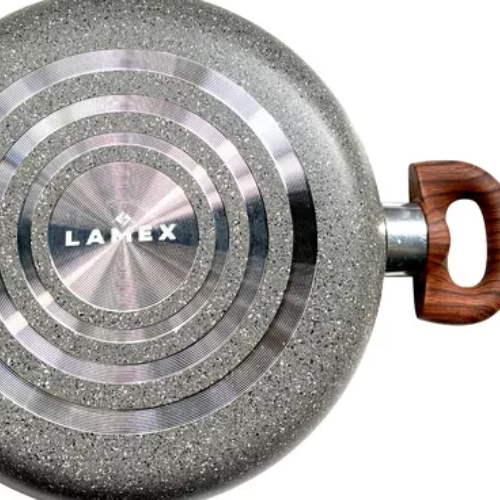 Set of 3 Stone 360° pots, 24-28-34 cm and 3.2 mm