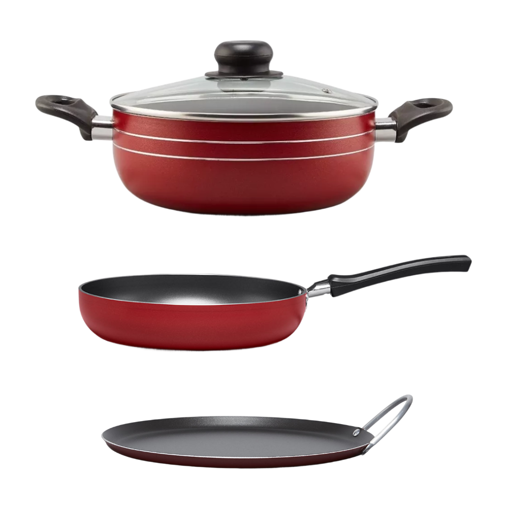 Basic Kit: 24 cm Saucepan + 24 cm Deep Frying Pan + 28 cm Griddle