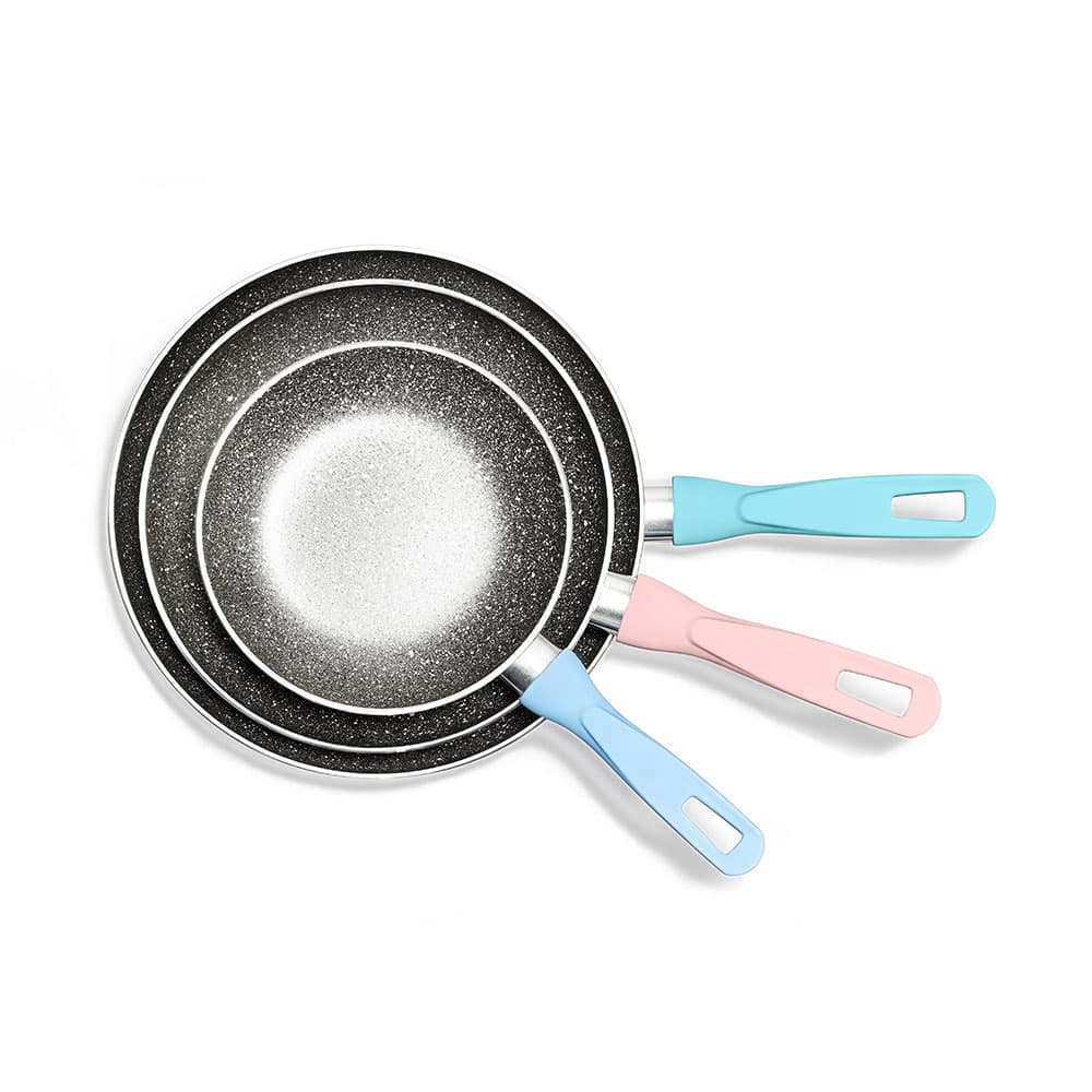 Stone 360° Frying Pan Set, 20-26-30 cm, with non-stick coating