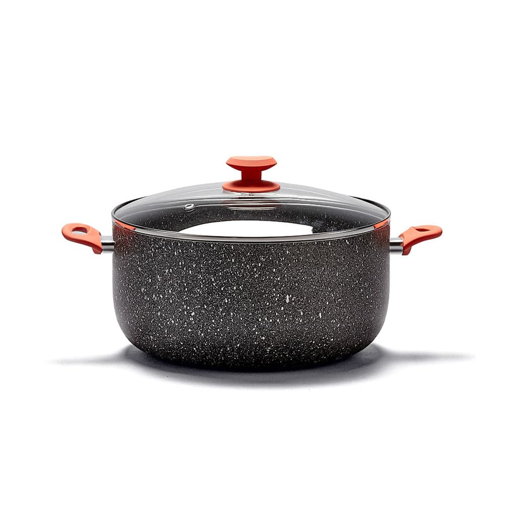 Stone 360° Pot 28 cm with glass lid