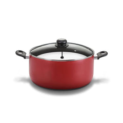 Red Pot 32 cm with non-stick coating and glass lid
