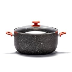 Stone 360° Pot 34 cm with glass lid