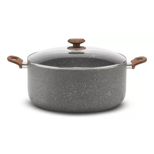 Set of 3 Stone 360° pots, 24-28-34 cm and 3.2 mm