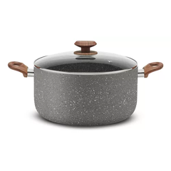 Set of 3 Stone 360° pots, 24-28-34 cm and 3.2 mm