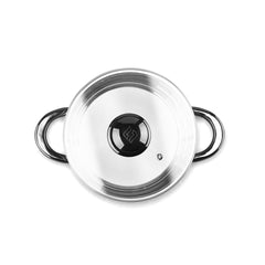 Olla De Acero Inoxidable Gunmetal Lamex De 20 Cm