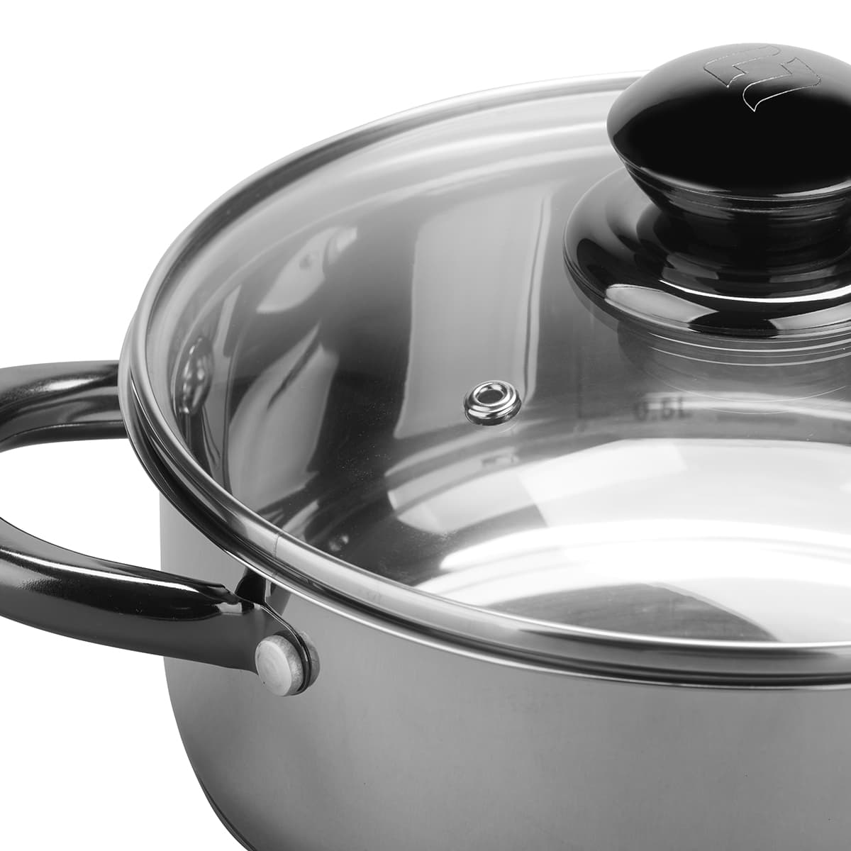 Olla De Acero Inoxidable Gunmetal Lamex De 20 Cm