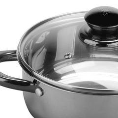 Olla De Acero Inoxidable Gunmetal Lamex De 20 Cm