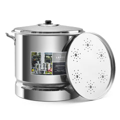 Lamex Aluminum Steamer 72 Liters with Aluminum Lid