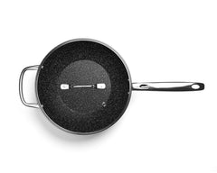 Gunmetal Stainless Steel Wok 28 cm