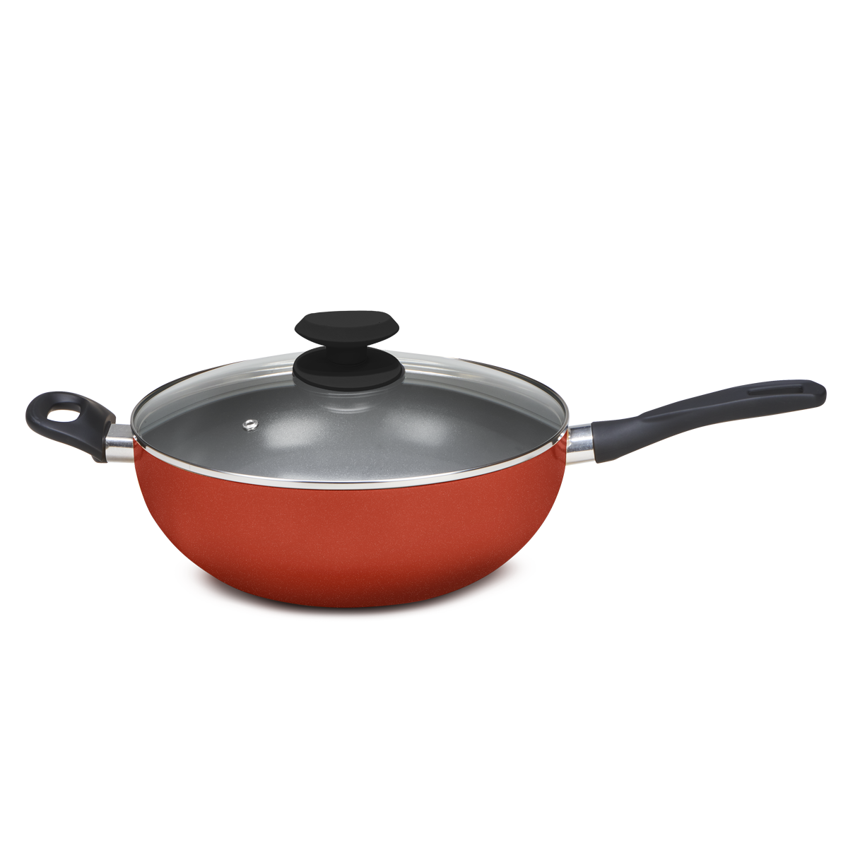 Wok 28 cm Lamex Cerámica 2.5 Mm Rojo