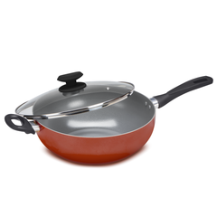 Wok 28 cm Lamex Cerámica 2.5 Mm Rojo