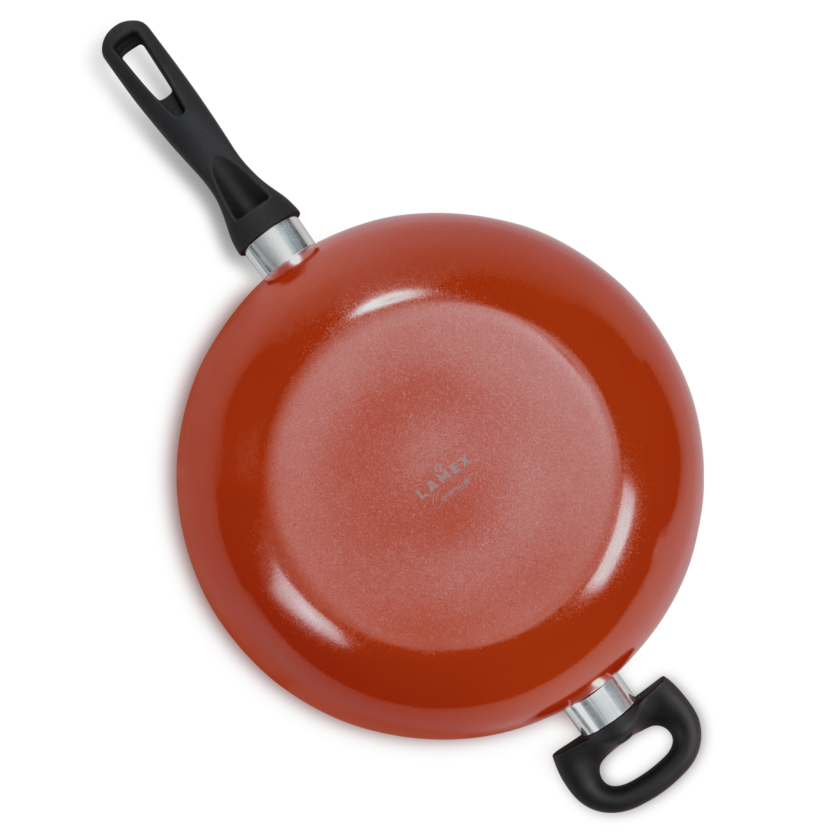 Wok 28 cm Lamex Cerámica 2.5 Mm Rojo