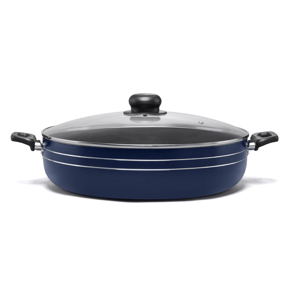 34cm Blue Rice Cooker with Non-Stick Interior