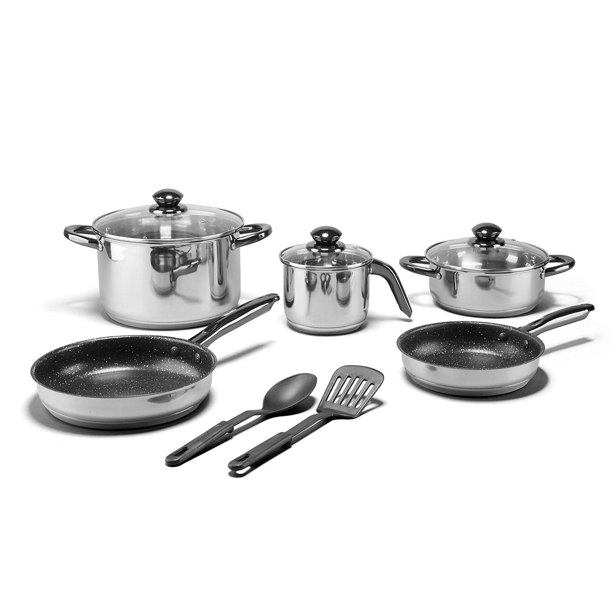 Gunmetal 10-piece Stainless Steel Battery