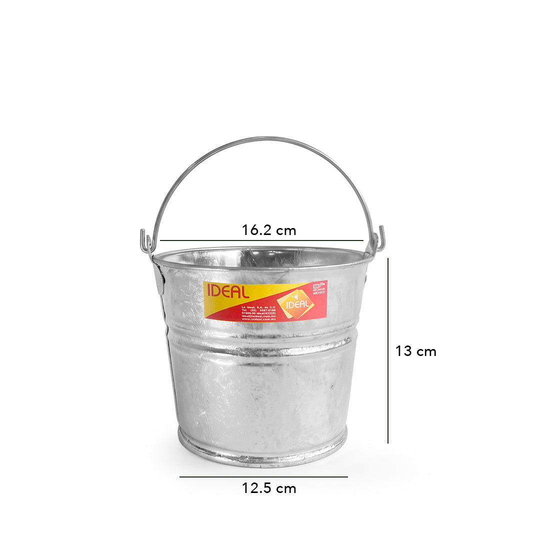 Cubeta Ideal De Lámina Galvanizada #4 (2 Litros)
