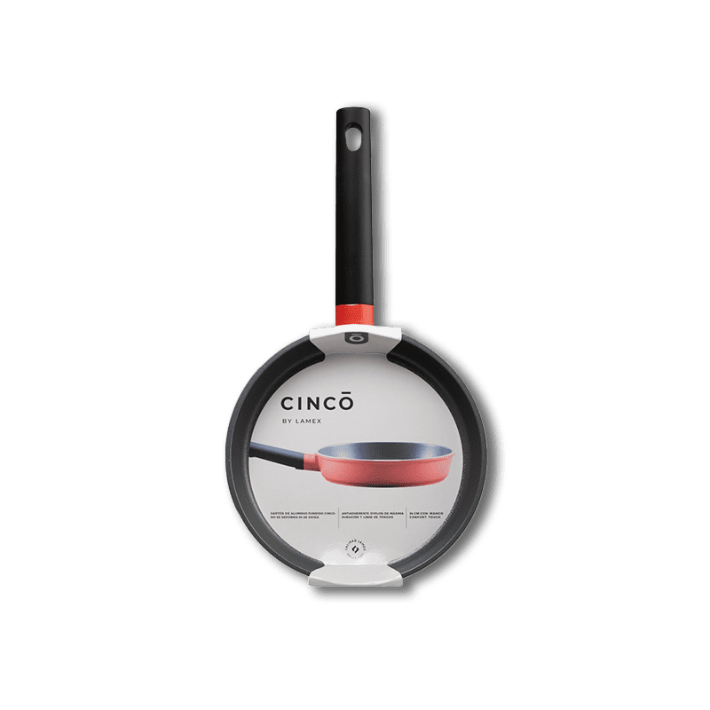CINCO By Lamex 24 cm Red Cast Aluminum Frying Pan