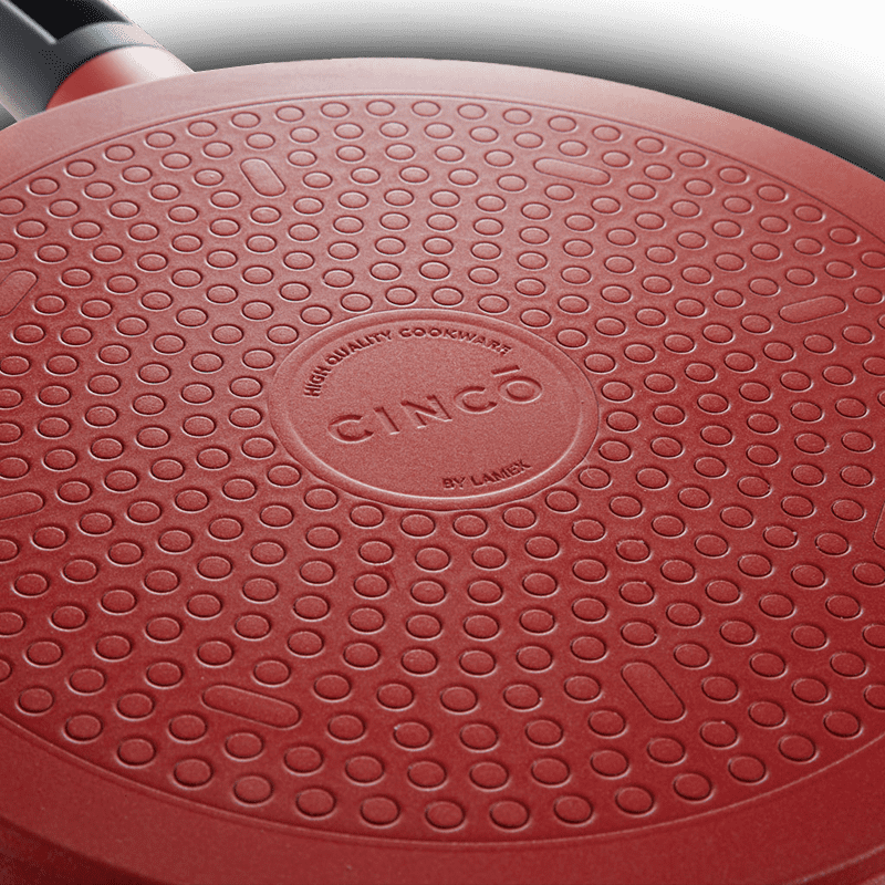 CINCO By Lamex 24 cm Red Cast Aluminum Frying Pan